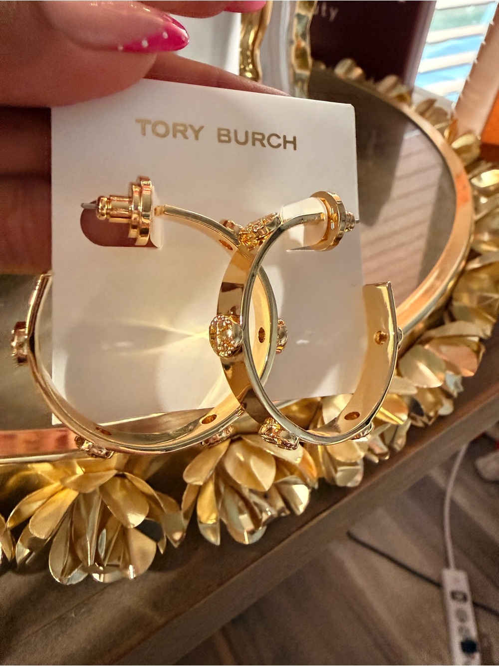 Tory Burch Gold Hoop Earrings
